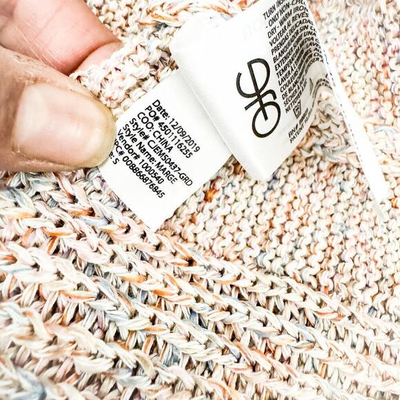 Ella Moss Marge Knit Sleeveless Woven Sweater Size Small Juniors - Picture 5 of 6